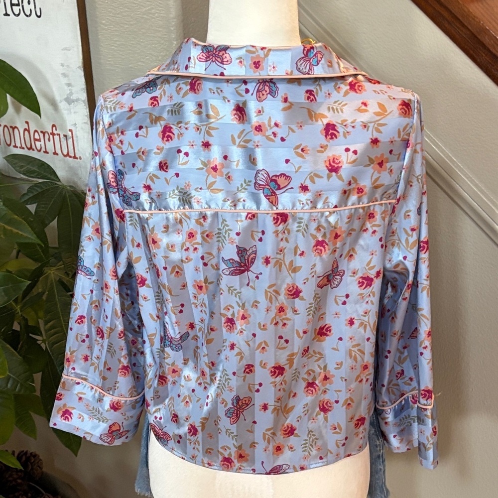 Free People Floral Button-Up Womens Whimsical BoHo Top 🤩 - Picture 6 of 9